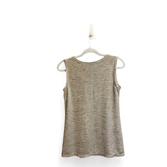 Susan Graver Cardigan Tank Set Foil Liquid Knit Metallic Thread Womens XXS - Picture 9 of 12